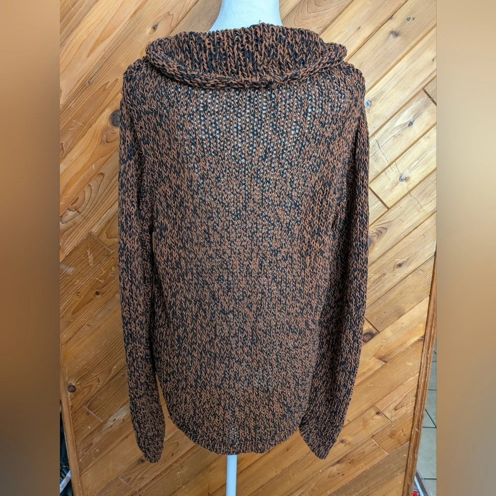 Eileen Fisher Brown Cowl Neck Sweater Size Small - Picture 5 of 7